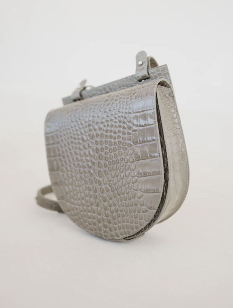 Single saddle New taupe croco